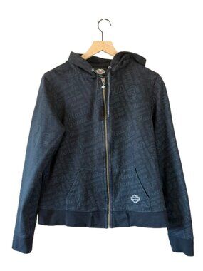 Women's M Harley Davidson Full-zip Hooded Sweatshirt